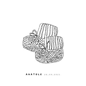 Faire-part de naissance mon petit soulier blanc Faire-part de naissance mon petit soulier blanc
