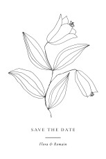 Save the Date Poésie amoureuse (petit) blanc