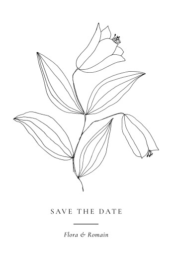 Save the Date Poésie amoureuse (petit) blanc - Recto Save the Date Poésie amoureuse (petit) blanc - Recto