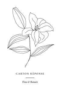 Carton réponse mariage moderne poésie amoureuse blanc Carton réponse mariage moderne poésie amoureuse blanc