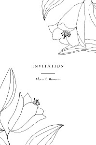 Carton d'invitation mariage sans photo poésie amoureuse blanc Carton d'invitation mariage sans photo poésie amoureuse blanc