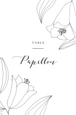 Marque-table mariage Poésie amoureuse blanc Marque-table mariage Poésie amoureuse blanc