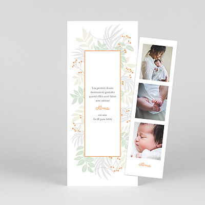 Faire-part de naissance vert douce canopée (marque-page) vert Faire-part de naissance vert douce canopée (marque-page) vert