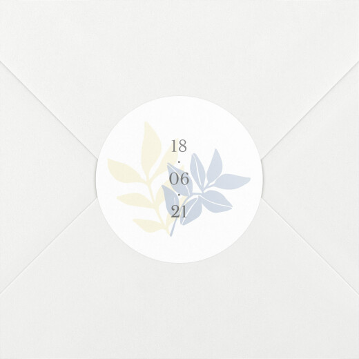 Stickers pour enveloppes naissance Douce Canopée bleu - Vue 1