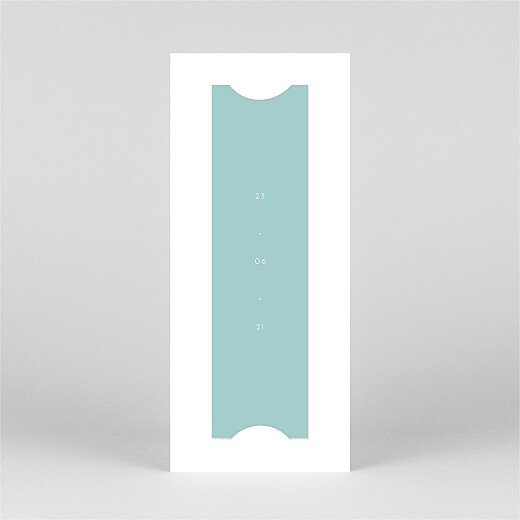 Faire-part de baptême Elégant cœur (marque-page) bleu - Vue 3 Faire-part de baptême Elégant cœur (marque-page) bleu - Vue 3