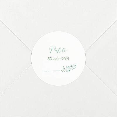 Stickers baptême fille les hautes herbes vert Stickers baptême fille les hautes herbes vert