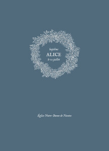 Couverture Livret de messe Gypsophile chic bleu Couverture Livret de messe Gypsophile chic bleu