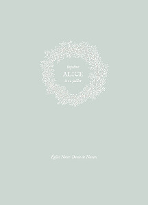 Livret de messe vert gypsophile chic vert Livret de messe vert gypsophile chic vert