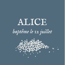 Etiquette perforée baptême Gypsophile chic bleu Etiquette perforée baptême Gypsophile chic bleu
