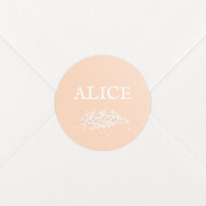 Stickers pour enveloppes baptême Gypsophile chic rose Stickers pour enveloppes baptême Gypsophile chic rose