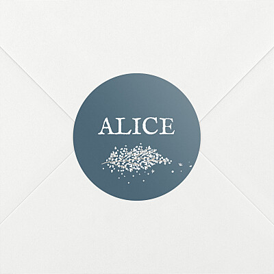 Stickers baptême fille gypsophile chic bleu Stickers baptême fille gypsophile chic bleu