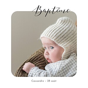 Faire-part de baptême blanc tendre innocence blanc Faire-part de baptême blanc tendre innocence blanc
