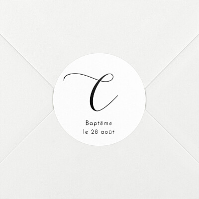 Stickers baptême tendre innocence blanc Stickers baptême tendre innocence blanc