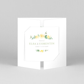 Faire-part de mariage Jardin anglais (fenêtre) vert