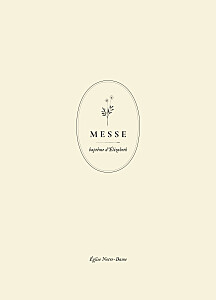 Livret de messe blanc herbier beige Livret de messe blanc herbier beige