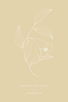 Faire-part de baptême poésie amoureuse jaune Faire-part de baptême poésie amoureuse jaune