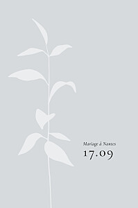 Carton réponse mariage sans photo ikebana portrait bleu Carton réponse mariage sans photo ikebana portrait bleu