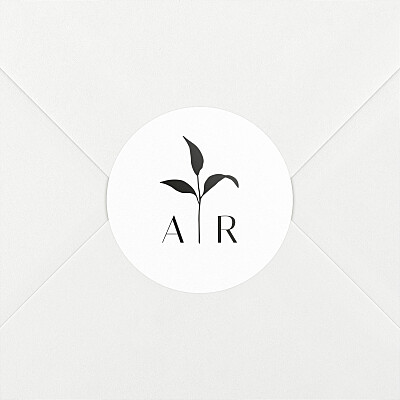 Stickers mariage tomoë ikebana blanc Stickers mariage tomoë ikebana blanc