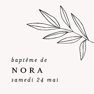 Etiquette de baptême sans photo jeune pousse craie Etiquette de baptême sans photo jeune pousse craie