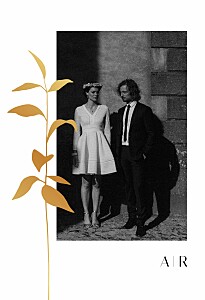 Carte de remerciement mariage tous genres ikebana portrait dorure blanc Carte de remerciement mariage tous genres ikebana portrait dorure blanc