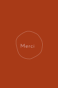Carte de remerciement tendance ricochet terracota Carte de remerciement tendance ricochet terracota