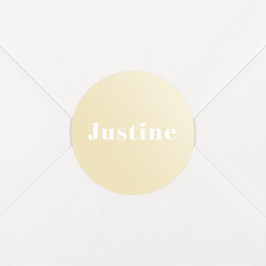 Stickers pour enveloppes naissance Monochrome Jaune