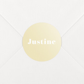 Stickers pour enveloppes naissance Monochrome Jaune