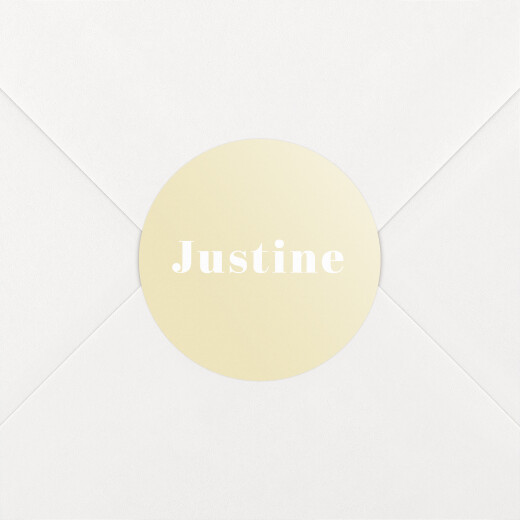Stickers pour enveloppes naissance Monochrome Jaune - Vue 1