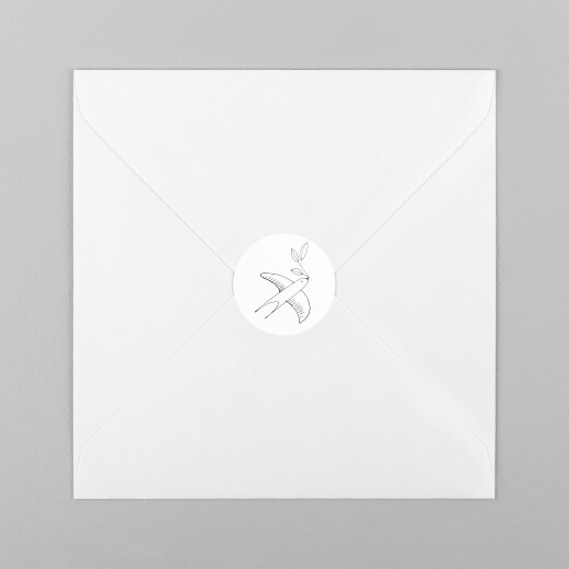 Stickers pour enveloppes naissance Orphée blanc - Vue 2