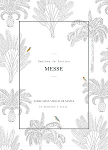 Livret de messe classique oiseaux de paradis noir Livret de messe classique oiseaux de paradis noir