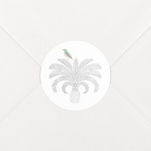 Stickers pour enveloppes baptême Oiseaux de paradis noir Stickers pour enveloppes baptême Oiseaux de paradis noir
