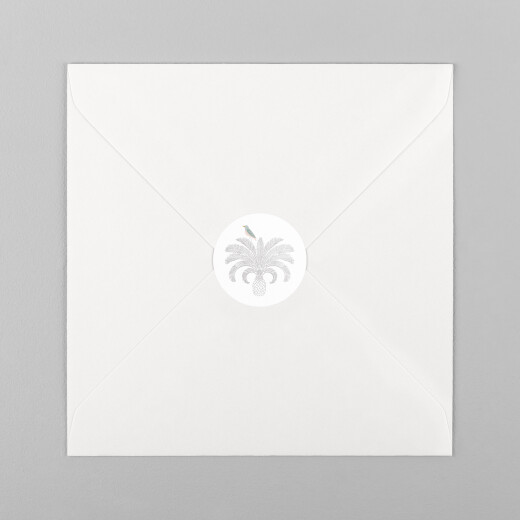 Stickers pour enveloppes baptême Oiseaux de paradis noir - Vue 2