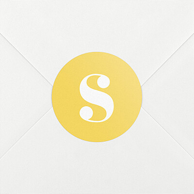 Stickers naissance jaune initiale jaune Stickers naissance jaune initiale jaune