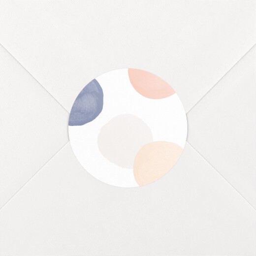 Stickers pour enveloppes naissance Confettis Bleu - Vue 1