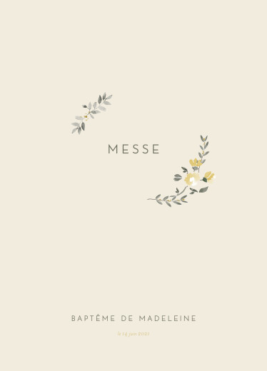Couverture Livret de messe Mon petit trousseau beige - Page 1 Couverture Livret de messe Mon petit trousseau beige - Page 1