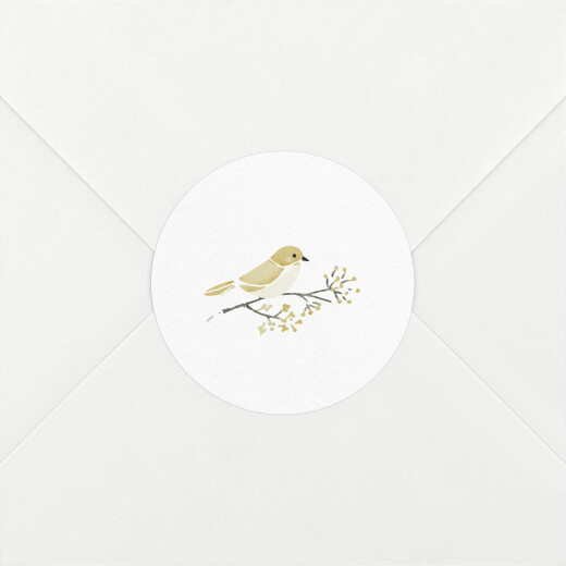 Stickers pour enveloppes baptême Mon petit trousseau beige - Vue 1