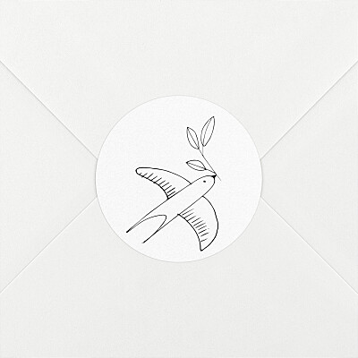 Stickers baptême orphée blanc Stickers baptême orphée blanc