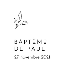 Etiquette de baptême blanc orphée blanc Etiquette de baptême blanc orphée blanc
