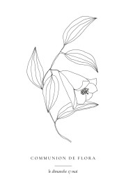 Faire-part de communion Poésie amoureuse blanc