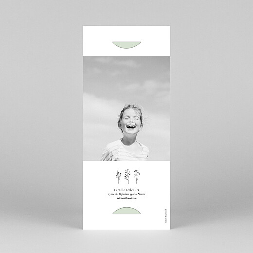 Faire-part de communion Herbier (marque-page) vert - Vue 4 Faire-part de communion Herbier (marque-page) vert - Vue 4