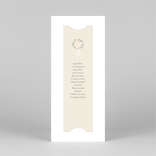 Faire-part de baptême Douce lueur (marque-page) rose - Vue 3 Faire-part de baptême Douce lueur (marque-page) rose - Vue 3