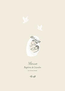 Couverture Livret de messe Douce lueur blanc Couverture Livret de messe Douce lueur blanc