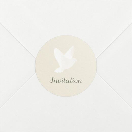 Stickers pour enveloppes baptême Douce lueur blanc - Vue 1