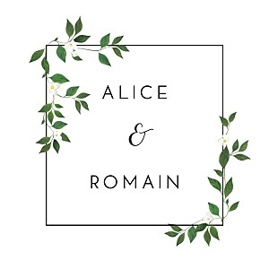 Carton d'invitation mariage lettres fleuries blanc Carton d'invitation mariage lettres fleuries blanc