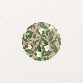 Stickers pour enveloppes naissance Lettres fleuries rose