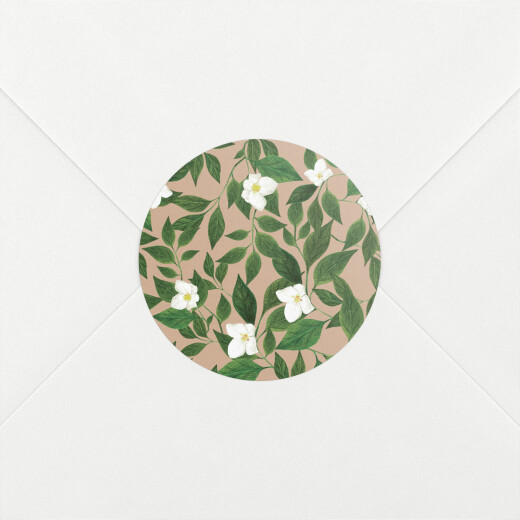 Stickers pour enveloppes naissance Lettres fleuries rose - Vue 1