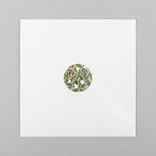Stickers pour enveloppes naissance Lettres fleuries rose - Vue 2