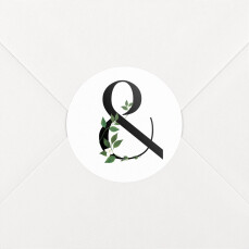 Stickers pour enveloppes mariage Lettres fleuries (esperluette) blanc Stickers pour enveloppes mariage Lettres fleuries (esperluette) blanc