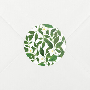 Stickers pour enveloppes mariage Lettres fleuries blanc