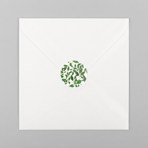 Stickers pour enveloppes mariage Lettres fleuries blanc - Vue 2